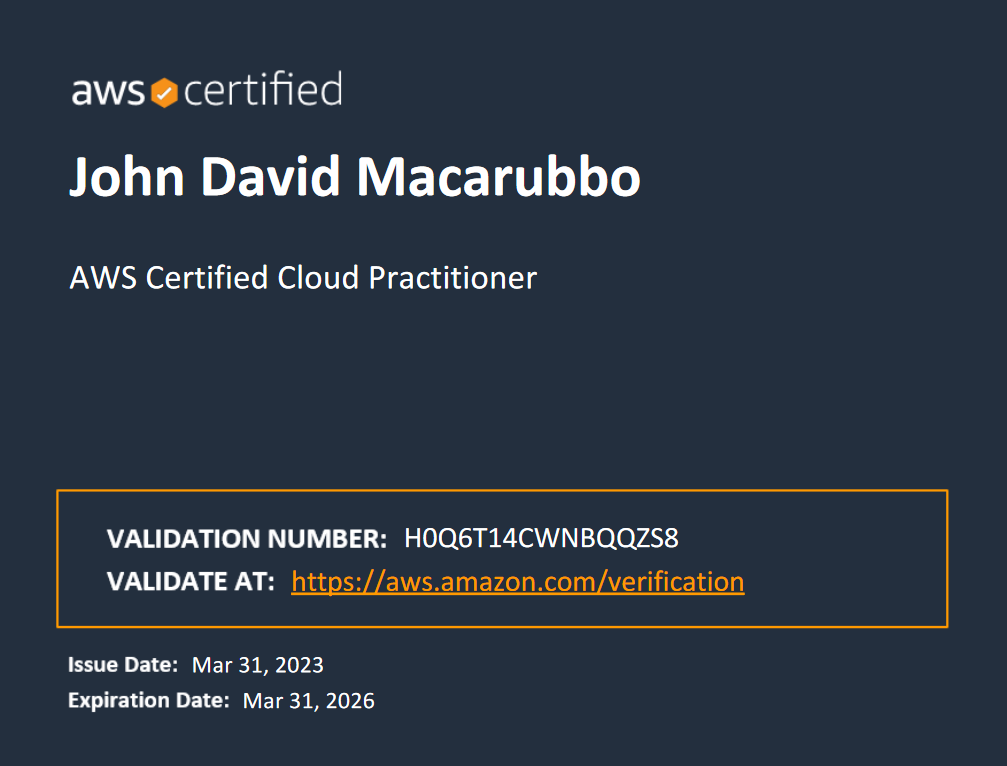 AWS CCP Certificate